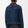Trucker Jacket in Suede Goat Skin