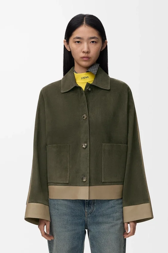 Turn-Up Jacket in Suede Lambskin Turn-Up Jacket in Suede Lambskin