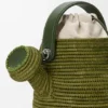 Watering Can Bag in Raffia and Calfskin Watering Can Bag in Raffia and Calfskin