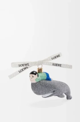 Whale with Kid Bauble in Blown Glass
