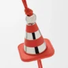 Work Cone Charm in Brass and Calfskin