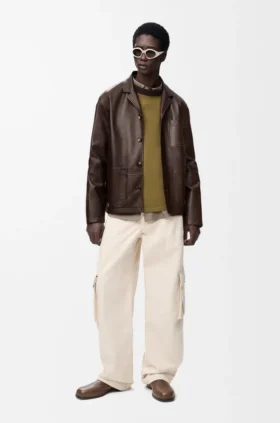 Workwear Jacket in Nappa Lambskin