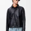 Workwear Jacket in Nappa Lambskin and Nylon