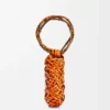 Woven Nest Vase in Calfskin and Bamboo