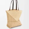 Xl Puzzle Fold Tote in Raffia Xl Puzzle Fold Tote in Raffia