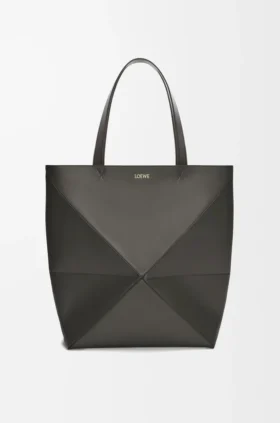 Xl Puzzle Fold Tote in Shiny Calfskin