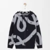 Zip-Up Hoodie in Wool and Cotton
