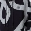 Zip-Up Hoodie in Wool and Cotton