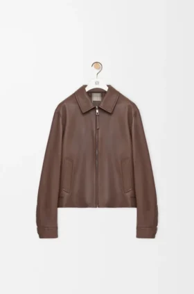 Zip-Up Jacket in Nappa Lambskin