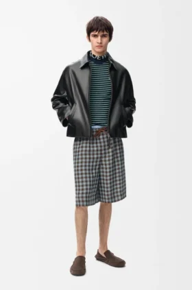 Zip-Up Jacket in Nappa Lambskin