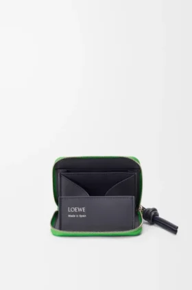 Zipped Coin Purse in Shiny Nappa Calfskin