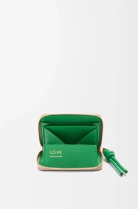 Zipped Coin Purse in Shiny Nappa Calfskin