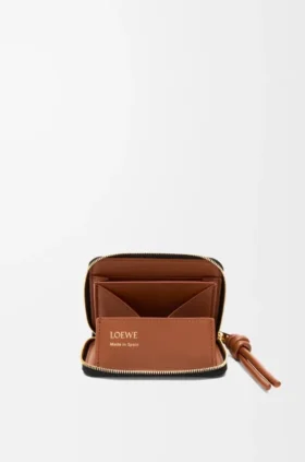 Zipped Coin Purse in Shiny Nappa Calfskin
